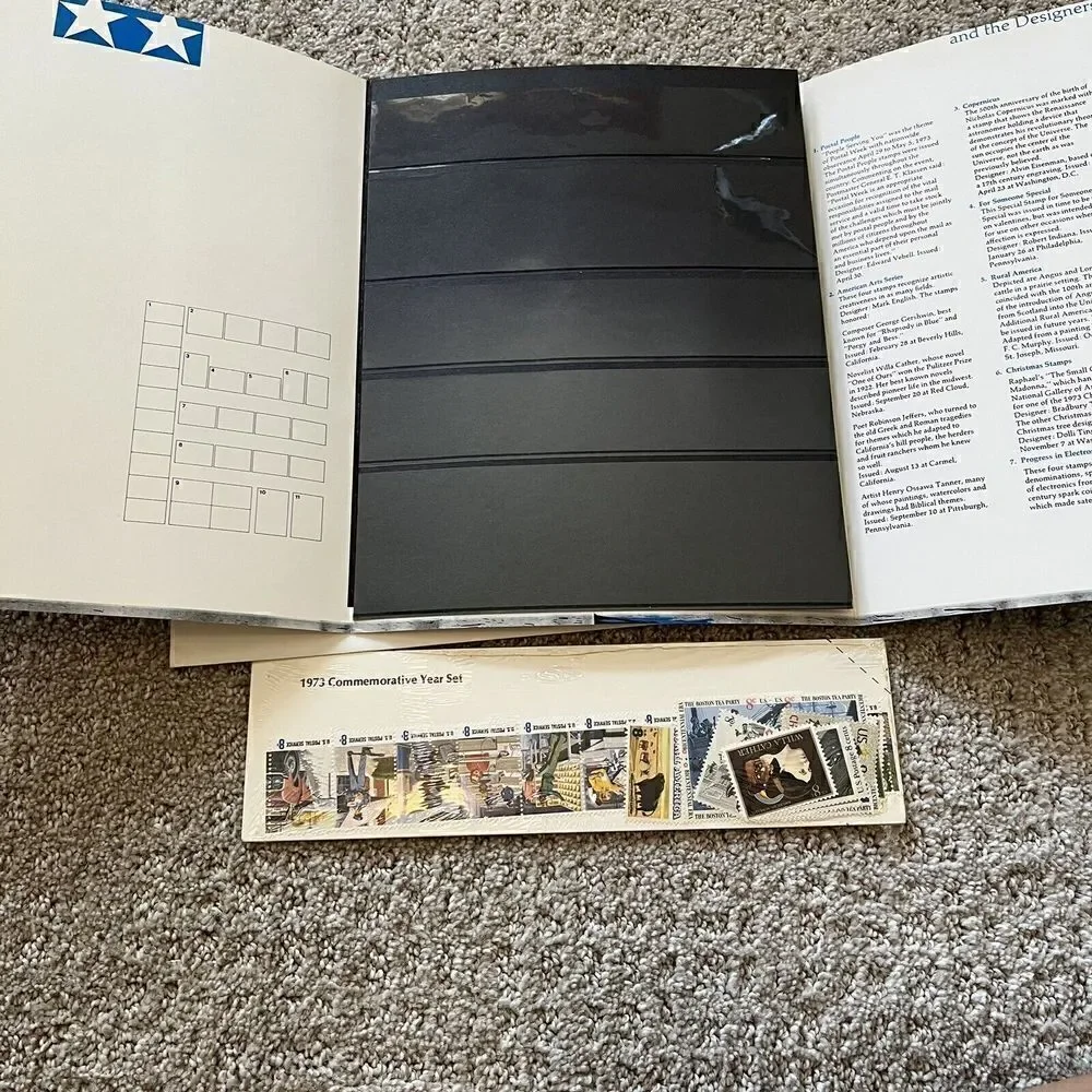 1973 US Postal Service Souvenir Mint Stamp Set - Mini Album Vintage Lot Set 2